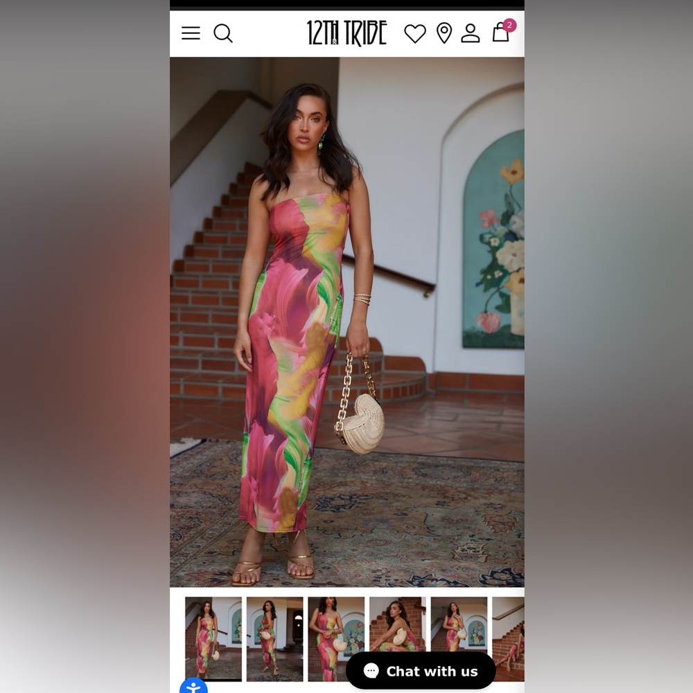 12th Tribe Strapless Maxi Dress